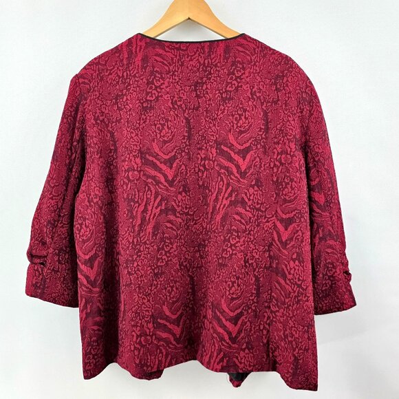 Vintage Lavender & Honey Dressy Jacket 3X Dark Red Textured Y2K Whimsigoth NEW - Picture 4 of 14